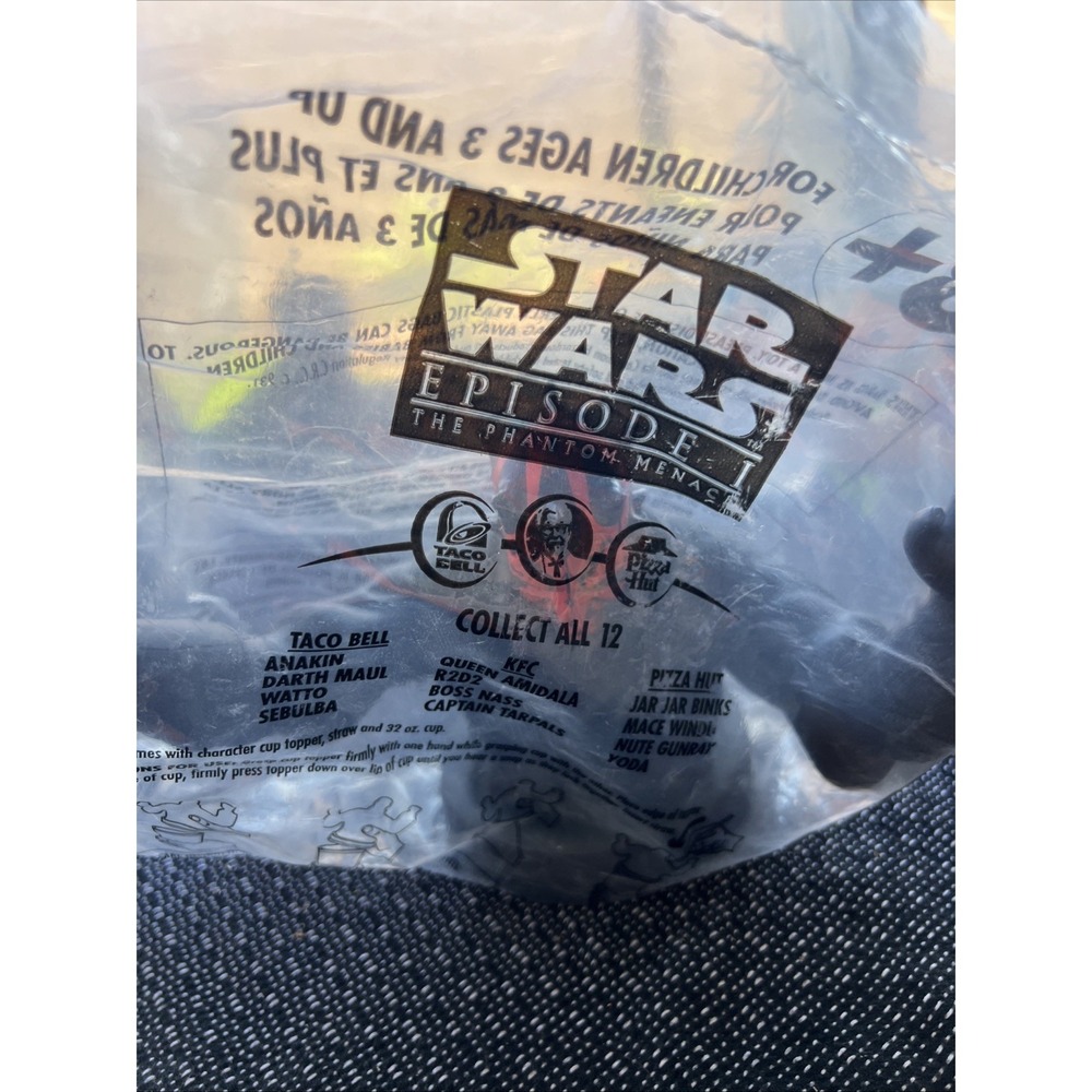 DARTH MAUL~Star Wars Episode 1 Phantom Menace Cup Topper. Pizza Hut Promo!